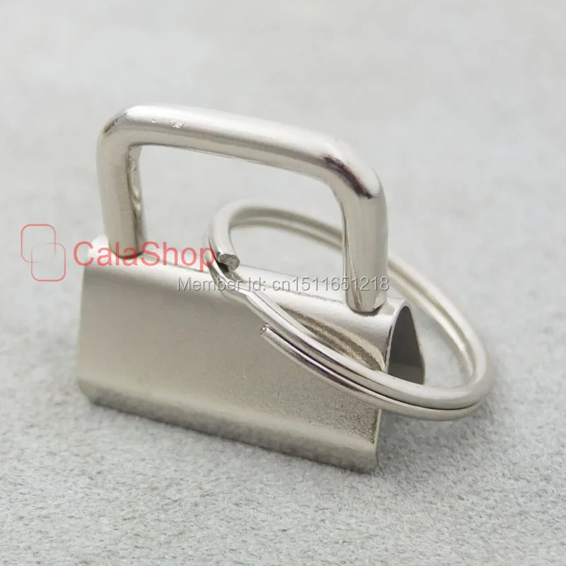 

Lot 100 Key Fob Hardware 1" 25mm + keyring For keychain Split ring wrist Wristlets Cotton F89F3