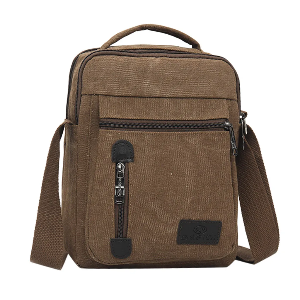 Холст Для мужчин сумка для Повседневное сумка через плечо Водонепроницаемый Бизнес сумка для Для мужчин сумка Курьерские сумки#35 - Цвет: Brown