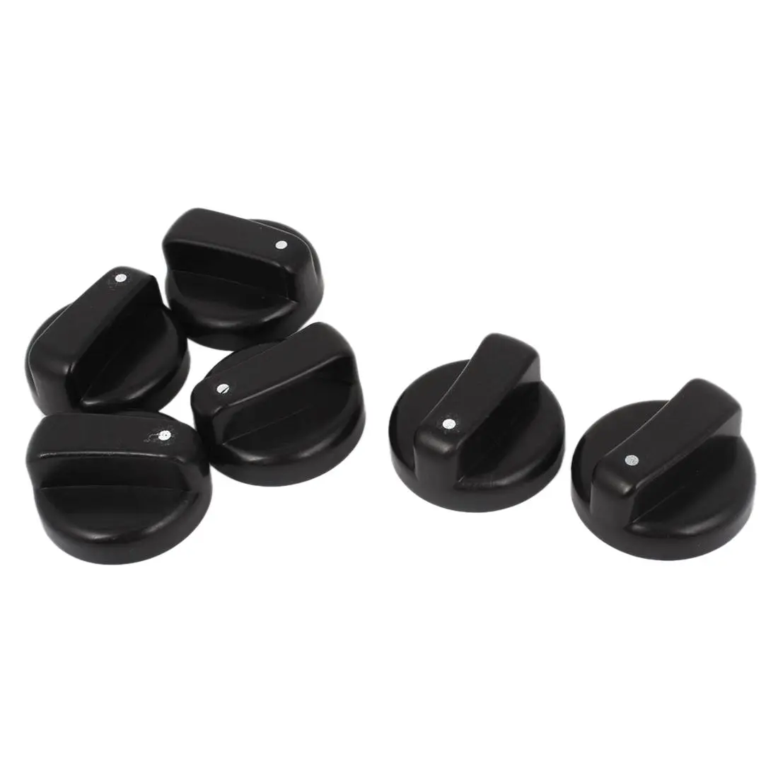 

6 PCS New Style Gas Cooker Oven Plastic Control Rotary Knob Turning Knob Switch Cap Black
