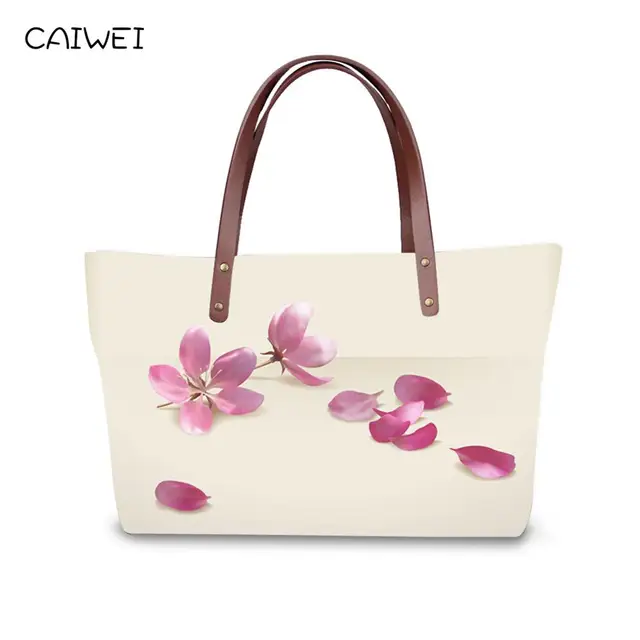 Us 24 95 36 Off Pretty Fancy Flower Women Handbags Casual Large S Shoulder Bag Famous Brand Top Handle Bags High Quality Las Tote Purse In