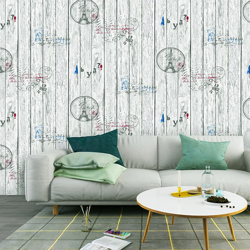 

High Quality Wallpapers Vintage Wood grain wall paper for walls PVC Vinyl wallpaper Rolls for Home Living Room papel de parede