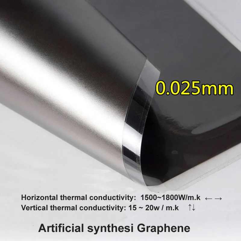 Синтетический графит охлаждающая пленка паста 100 мм* 200 мм* 0,025 мм Высокая теплопроводность теплоотвод плоский процессор телефон светодиодный маршрутизатор памяти