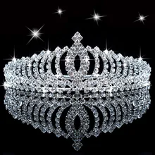 New Shiny Crystal Rhinestone Headband Silver Wedding Party Tiara Hair bands Bridal Hair Accessories Flower Girls Hairwear