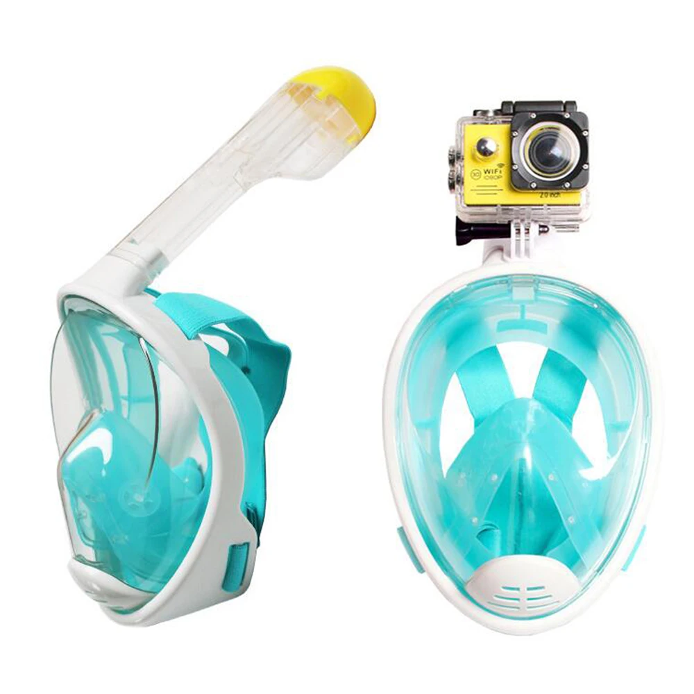 Full Face Snorkeling Mask Set Diving Underwater Swimming Training Scuba Mergulho Snorkeling Mask For Gopro Camera