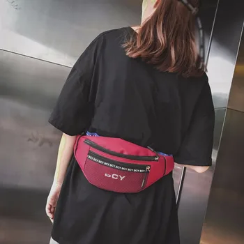 

Canvas belt Fanny Pack Bags Neutral Zipper hip pop Sport Chest Bag Waist Handbag Bag for Money Travelling Mobile Phone new