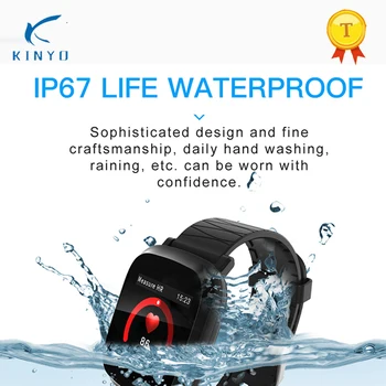 

Smartwatch 1.3inch Screen IP67 Waterproof Blood oxygen Blood pressure Heart Rate Smartband Bracelet Activity Tracker Smart Watch