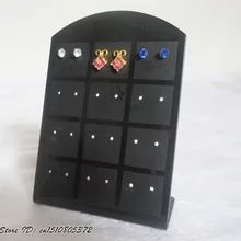 50 шт./лот витрина для украшений карты серьги-гвоздики держатель 24 Отверстия, 12 пар носочков на серьги с указанием мольберт со стойкой акриловые L стеллаж для выставки товаров