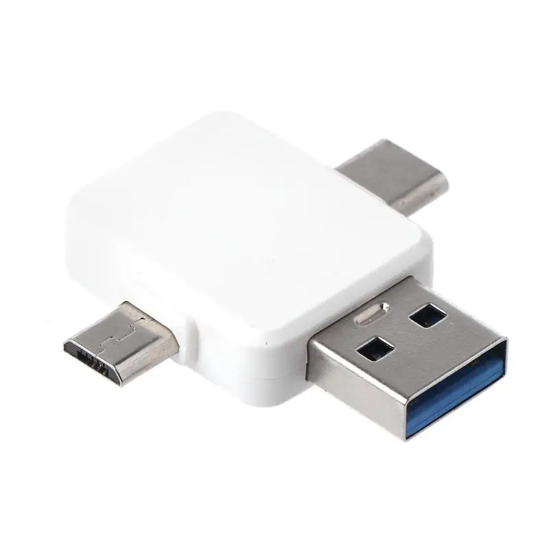 8-контактный разъем Lightning для USB+ type C+ Micro USB Мужской зарядный адаптер конвертер для samsung huawei Xiaomi Oneplus Andr - Цвет: 4NB101789-W