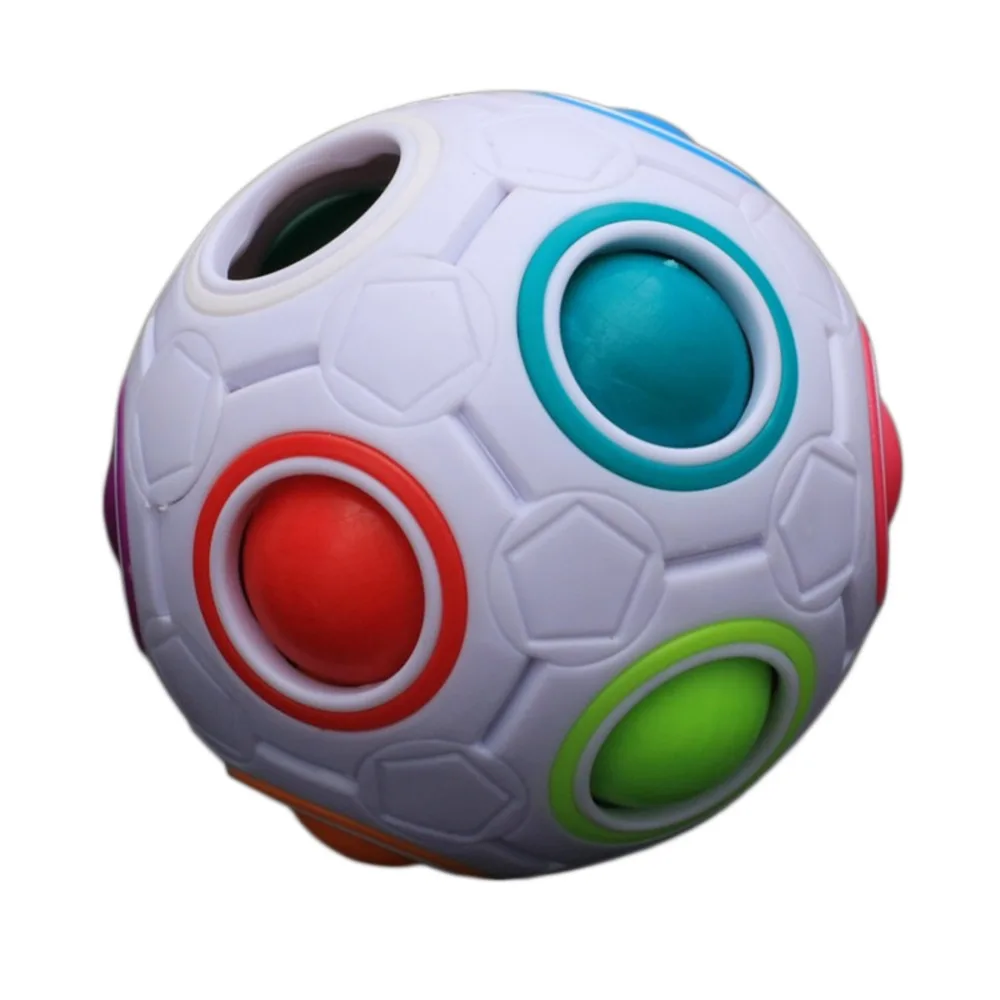 Creative Rainbow Football Creative Ball Children Kids Spherical Magic