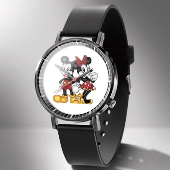 

Reloj Mujer 2019 New Luxury Brand Watch Women Cartoon Mickey Mouse Pattern Fashion Leather Quartz Watches Girls Kids Wristwatch
