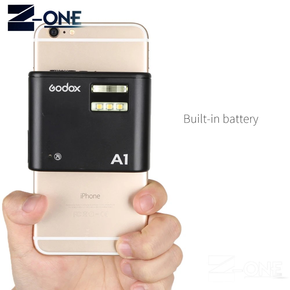 Вспышка Pro Godox A1 для смартфона с беспроводной системой 2 4G TTL Bluetooth триггер батареей
