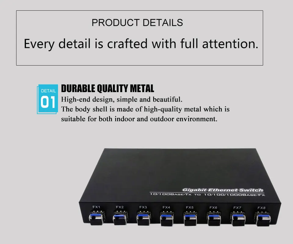 SFP 8G2E 1000 gigabit 8 sfp волокна 2 RJ45 UTP волокно прерыватель Оптическое волокно media converter ethernet волокно коммутатор для GBIC SFP