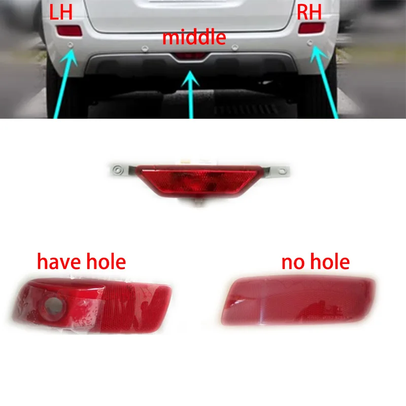 

Car accessories for Renault Koleos 09-16 Rear Left Right middle bumper lights Bar rear bumper reflector warning lamp