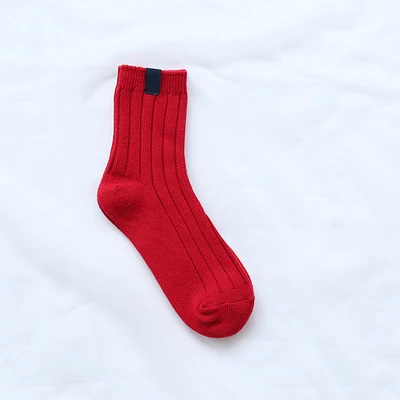 1 пара теплых женских носков, полосатые носки с объемным рисунком, осенне-зимние стильные Рождественские Зимние носки для женщин, женские забавные носки, Calcetines Mujer - Цвет: Color 8