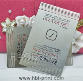 

Stainless steel metal card etched CUTOUT business promotion free design