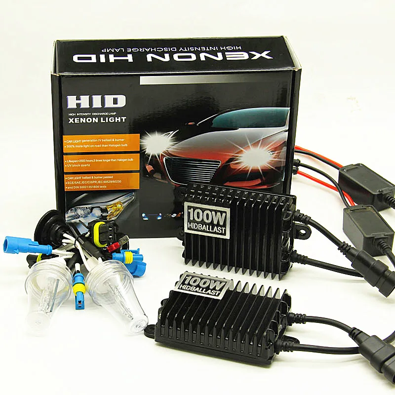 ceramic 100w xenon H7 H11 9005 9006 H1 H3 4300K 6000K 8000K car 12v hid xenon hedlight kit