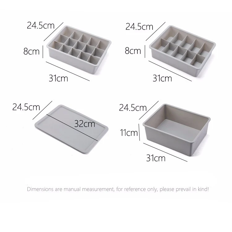 Перегородка коробка для хранения нижнего белья для носков Органайзер пластиковые трусы контейнер разделенный бюстгальтер отделочная коробка