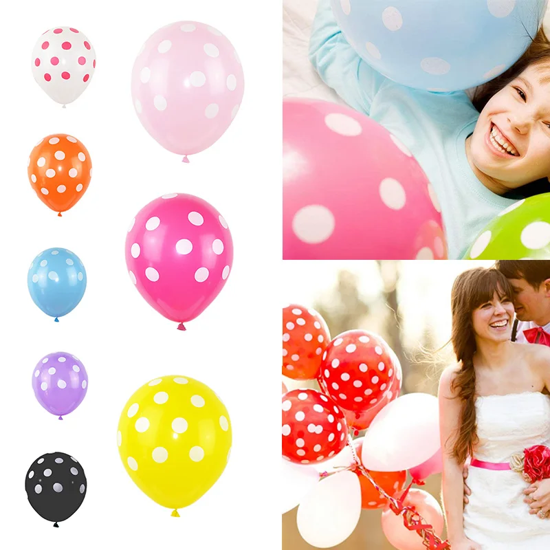 5/10 pcs/lot Black Red Ladybug Polka Dot Latex Balloon Globos For Party Birthday Presents Balloons Wedding Baby Shower Decor 8z
