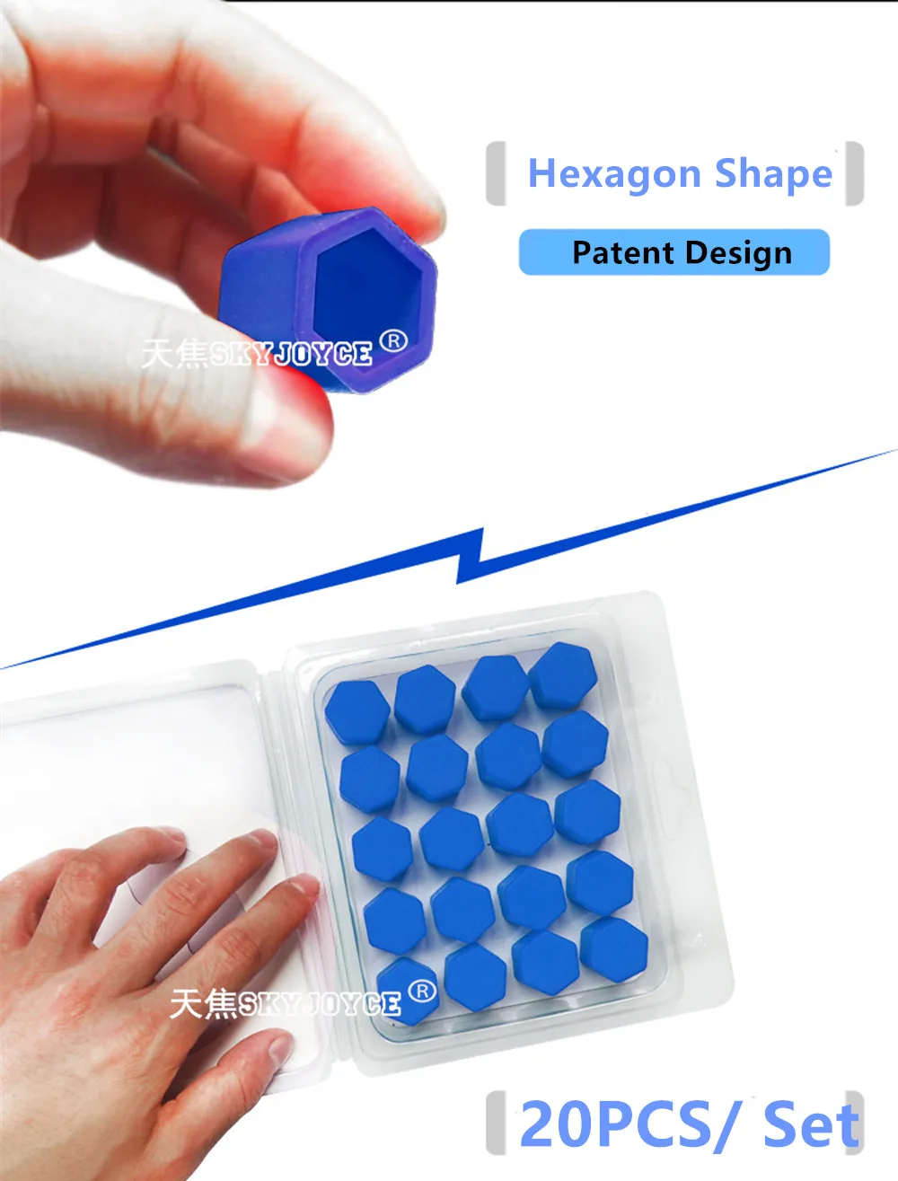 20pcs 171921mm auto Car Wheel Hub Screw Cover Silicone Nut Cap Bolt Rims Red Blue 3D Emblem Hexagonal Sticker socket wheel hub (23)