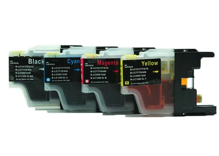 

1set of 4pcs Compatible full Ink Cartridge LC71 LC73 LC75 for BROTHER MFC-J6510DW, DCP-J525W, DCP-J725DW, DCP-J925DW, MFC-J280W