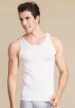

Summer pure silk silk men's Vest comfortable breathable silk knitted sleeveless vest bottoming shirt