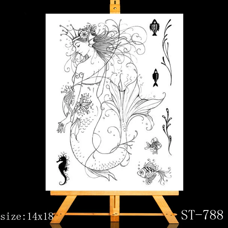 

ZhuoAng Beautiful mermaid Clear Stamps/Card Making Holiday decorations For scrapbooking Transparent stamps