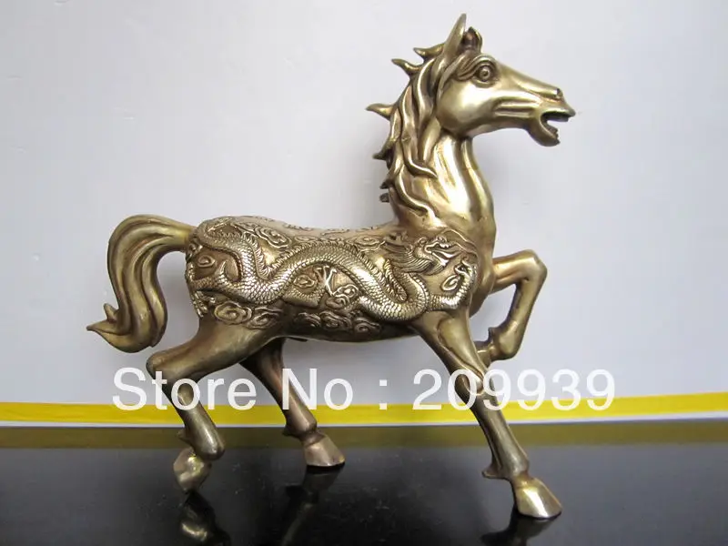 

Chinese horse bronze statue cover Dragon and Phoenix statues (A0314)
