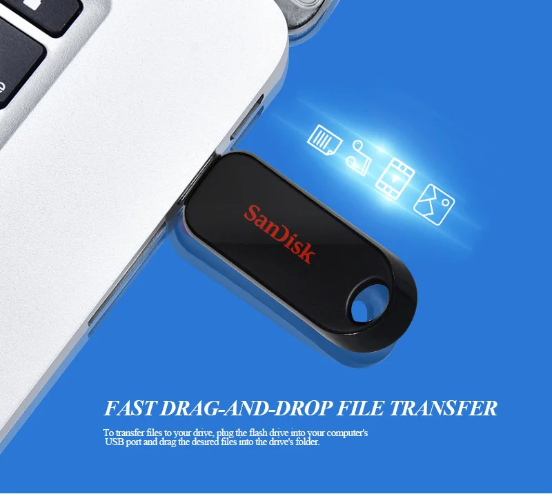 SanDisk CZ62 USB флэш-накопитель 16 ГБ флеш-накопитель 16 Гб Флешка флеш-диск USB 2,0 Регулируемая карта памяти черный U диск