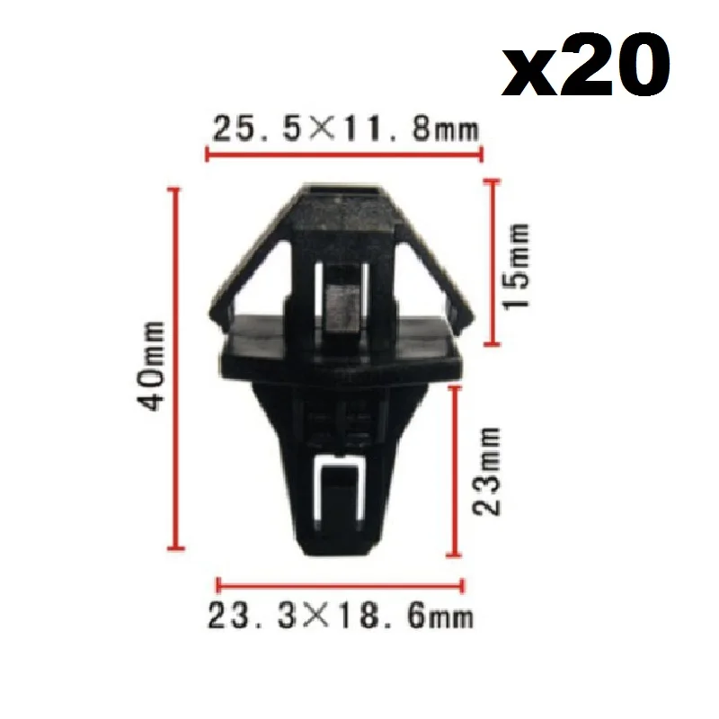 Radiador Protectores /& 20x FORD Molduras de plástico clip para con funda