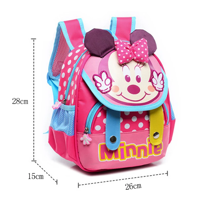 Disney рюкзак для девочек милый Минни детские сумки для книг для мальчиков детские Мультяшные рюкзаки для детского сада сумка из полиэстера подарок