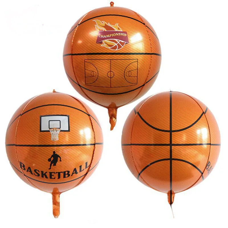 

22 inch 4D Basketball Foil Balloons stereoscopic Football Globos Birthday Party Decorations Kids Football ballon Inflatable Toys