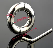 180g Dia 30mm/33mm Stainless Steel Pendant Ball Stretcher Cock ring Metal Slave Sex Toys for Men Scrotum Restraint