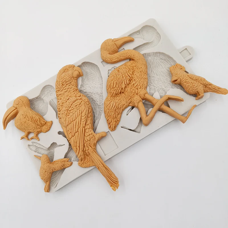minsunbak Various Bird Silicone Molds DIY Cake Decoration Chocolate 3D Gingerbread Baking Tool Sugar Craft Tools | Дом и сад