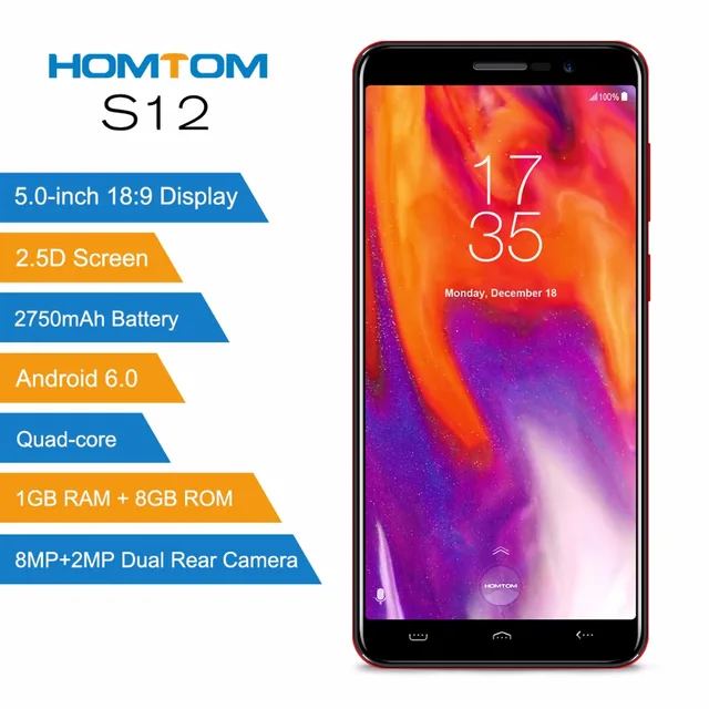 Best Offers Original HOMTOM S12 3G Mobile Phones Android 6.0 1GB RAM 8GB ROM Quad Core Smartphone Dual back Cameras 5.0 inch 18:9 Cell Phone Best Offers Original HOMTOM S12 3G Mobile Phones Android 6.0 1GB RAM 8GB ROM Quad Core Smartphone Dual back Cameras 5.0 inch 18:9 Cell Phone