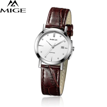 

Mige 2017 Hot Sale Top Brand Lover Watch Ladies Casual White Brown Black Leather Waterproof Female Clock Quartz Women Watches