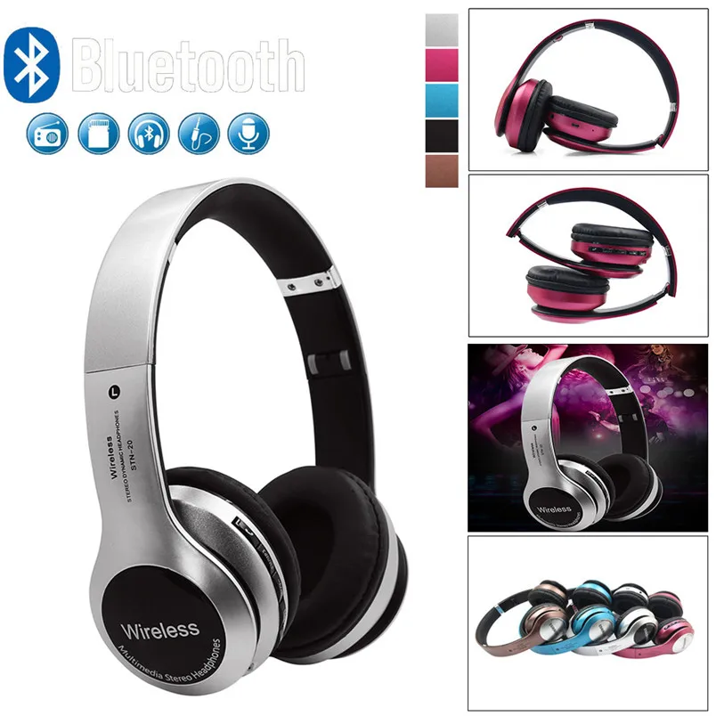 

5 Colors Portable Wireless Bluetooth v4.1 Foldable Headset Stereo Headphone Noise Cancelling Earphone Built-in Microphone 30NT29