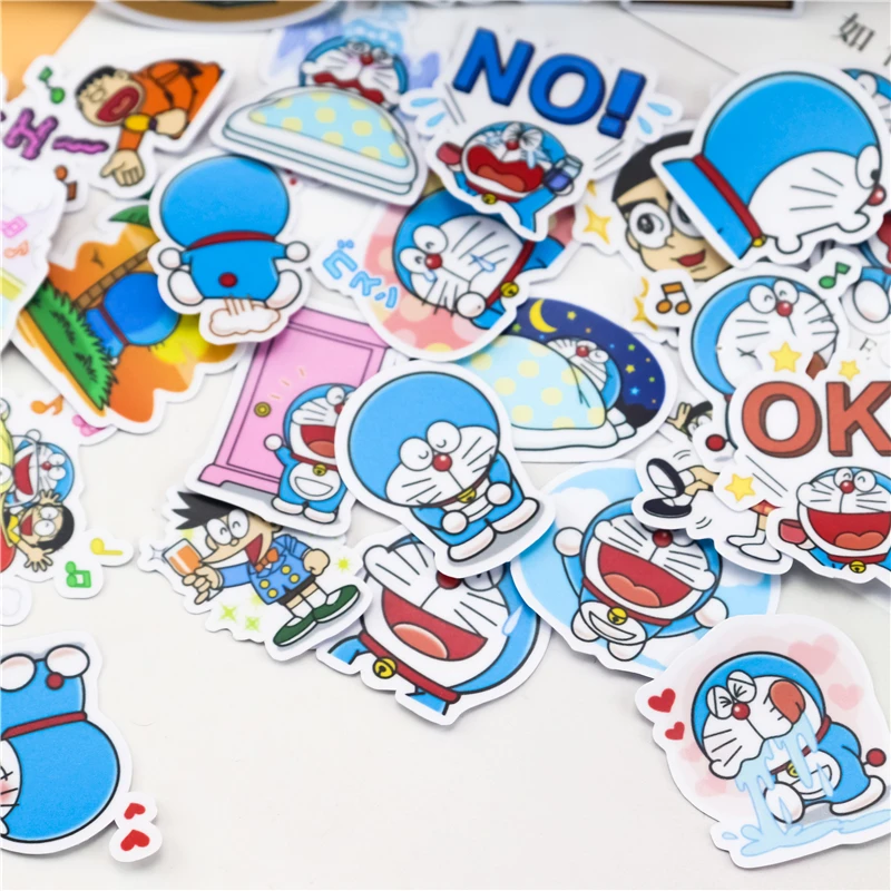 40 шт. креативные милые самодельные наклейки doraemon kawaii красивые декоративные