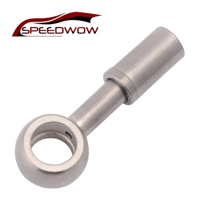 SPEEDWOW AN3 0/28degree Stainless Steel Banjo Fitting Brake Line Hose