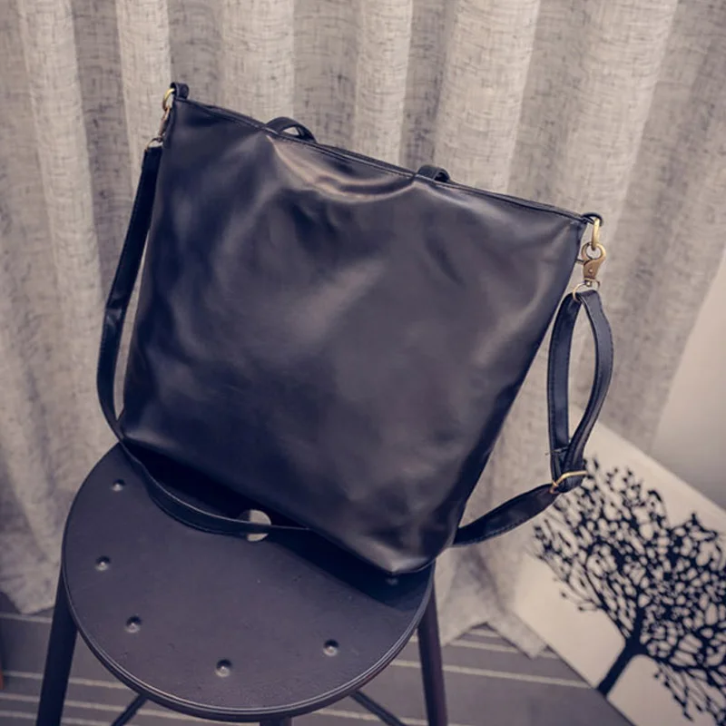 

Vintage Big Leather Women Bag Over Shoulder Ladies Retro Large Capacity Crossbody Shopper Bags Female Summer Sling Handbags