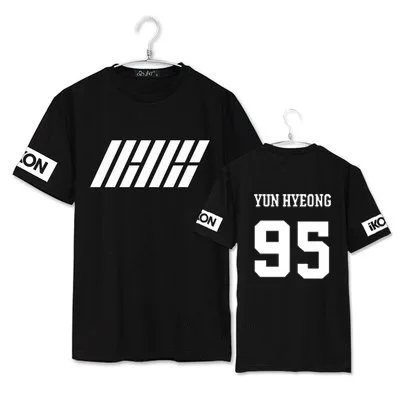 K-POP ikon дебютный альбом с надписью WELCOME BACK футболки короткими рукавами Kim Hanbin BOBBY
