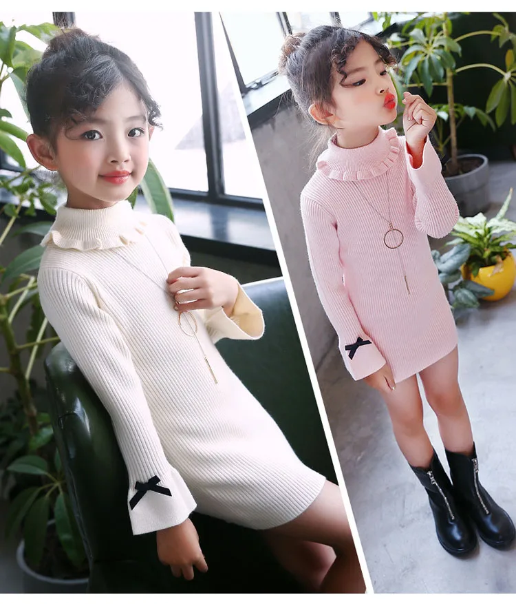 girls white dress sweater