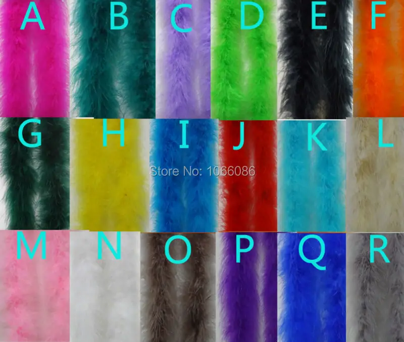 

Free Shipping 10Pcs/lot 200cm(79") Chicken Feather Strip Wedding Marabou Feather Boa Turkey Feather Boa 18Color selected