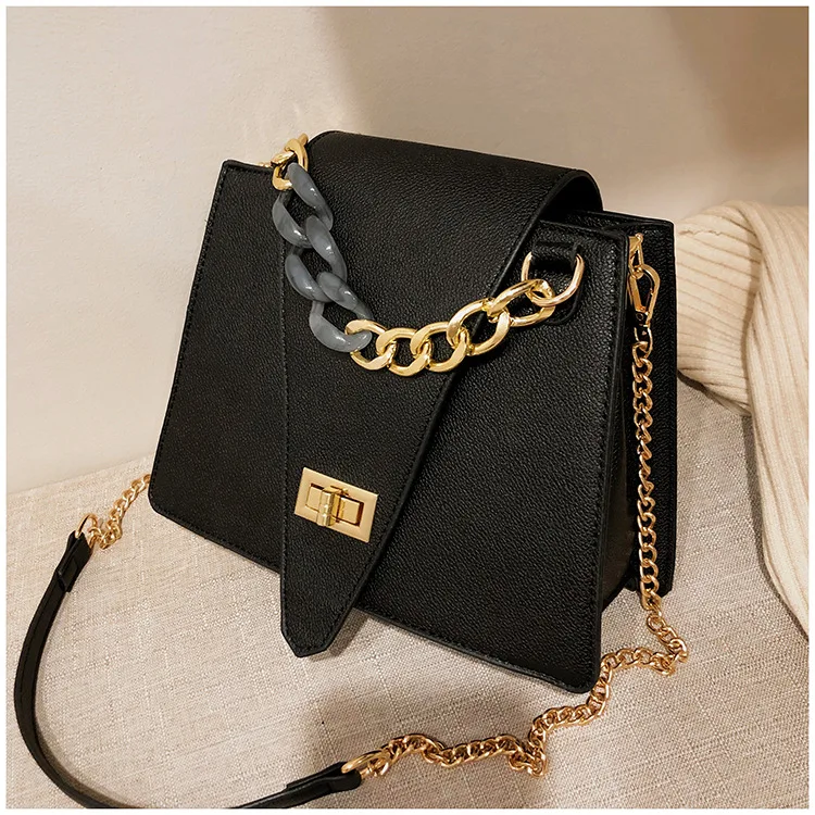 Ladies Bag Cover Arrow Lock Chain Shoulder New Korean Simple Fashion Women Messenger Square Designer Leather Bolsa Feminina