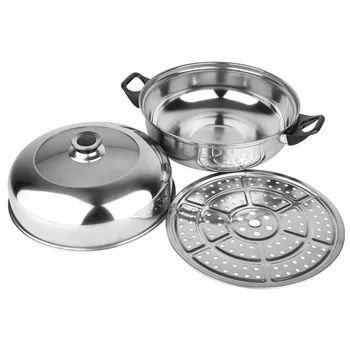 

28cm Stainless Steel Double-layer Steamer Multi-functional Soup Pot For Gas Cookers Cooking Pot Stainless Steel Cooking Pot Inox
