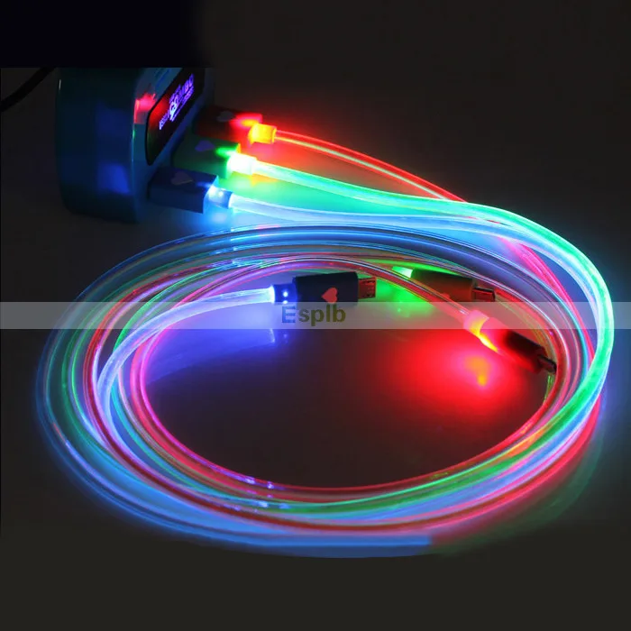 Универсальный Micro USB LED Light Разъем для Подключения Зарядного Зарядки Кабель