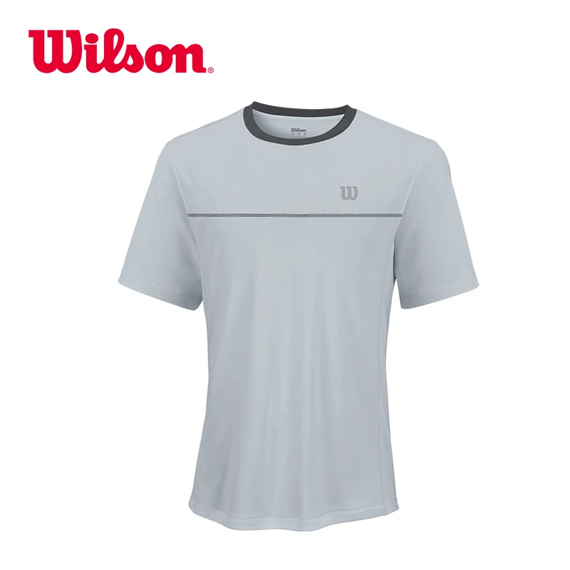 

Wilson Men Tennis shirt Hygroscopicity Sweat Export Crew T-shirt Men Tennis Clothes For men