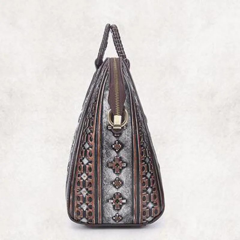 CHSANATO Брендовая женская сумка из натуральной кожи, Женские винтажные сумки на плечо с принтом, женские оригинальные дизайнерские сумки Hobos