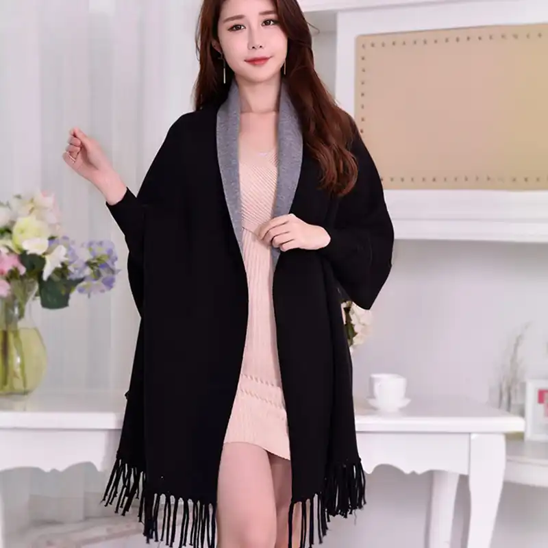 shawl wrap with sleeves