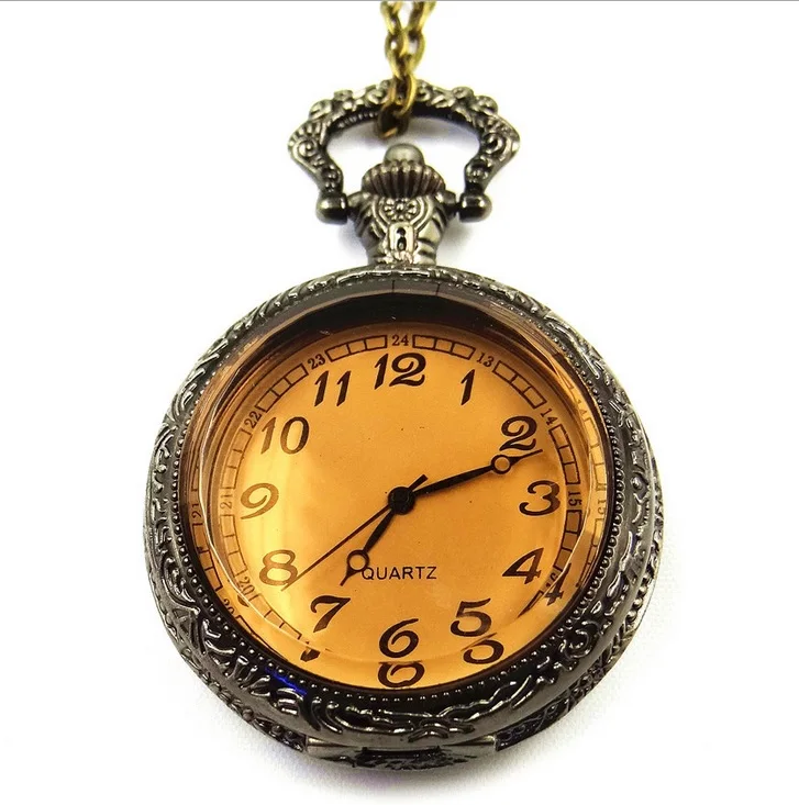 New Bronze Amber SMALL POCKET WATCH Women Vintage STYLE dress watch