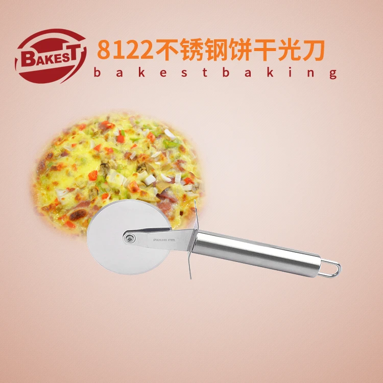 

BAKEST Pizza Wheel Cutter Stainless Steel Pastry Knife Rolling Hob Cutter
